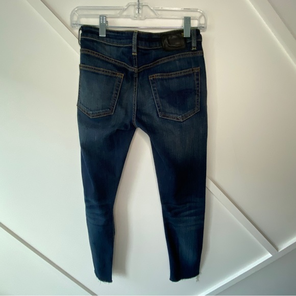 R13 Boy Skinny Mid Rise Dark Wash Jeans - 24 - Picture 4 of 13